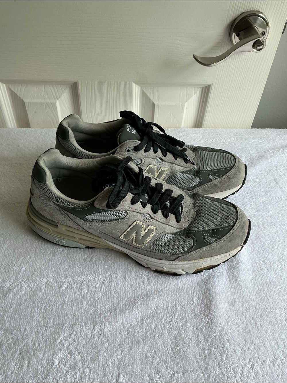 New Balance 993 Made in USA Gray Suede Mesh Sneakers Unisex